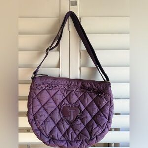 Juicy Couture Purple Quilted Shoulder Bag Y2k
